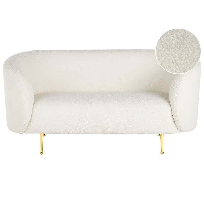 2-sits soffa Loen - Vitt, guld — Vitt, guld