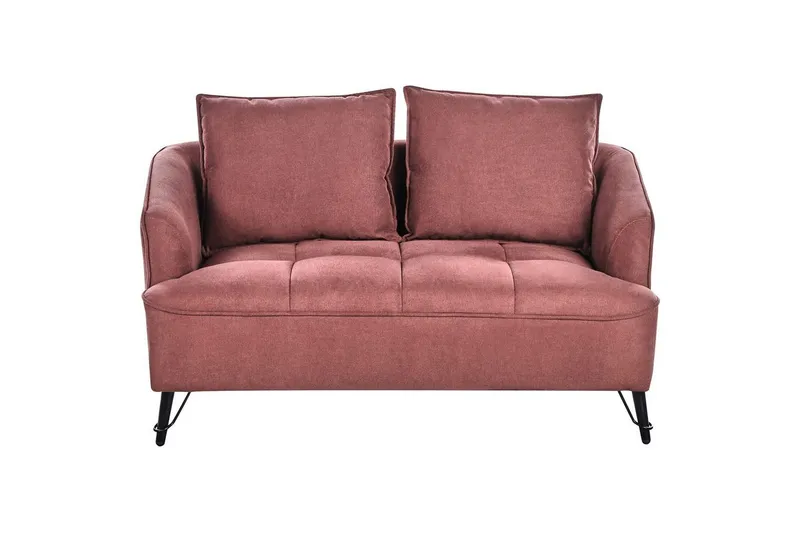 2-sitssoffa Hobro Röd, Svart - Rosa — Rosa