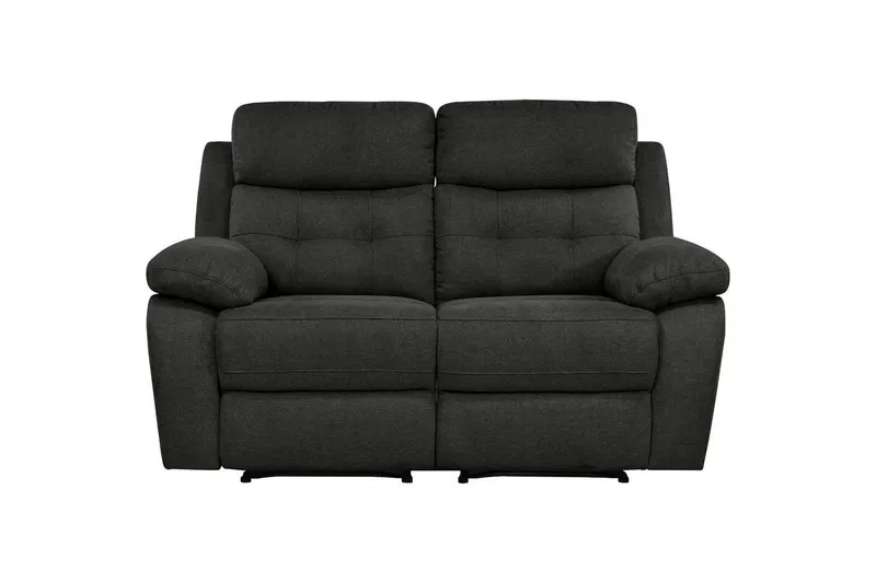 2-sitssoffa Lannilis Antracit, Tyg/Trä/Metall - Antracit, Tyg/Trä/Metall — Loft24