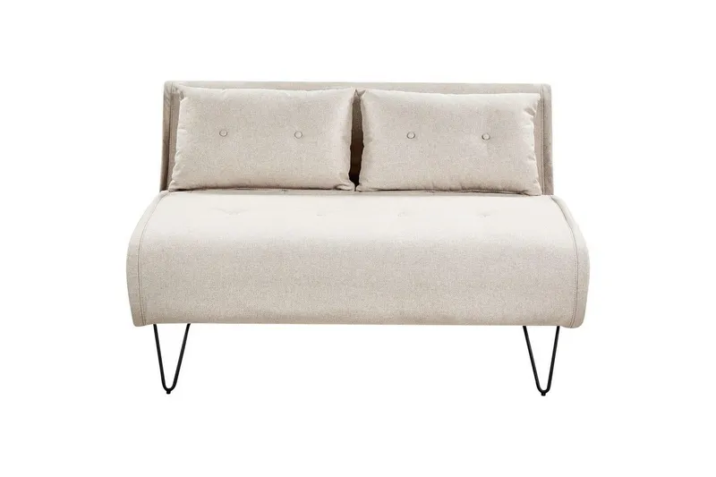 2-sitssoffa Vestfold Beige, svart - Beige — Beige