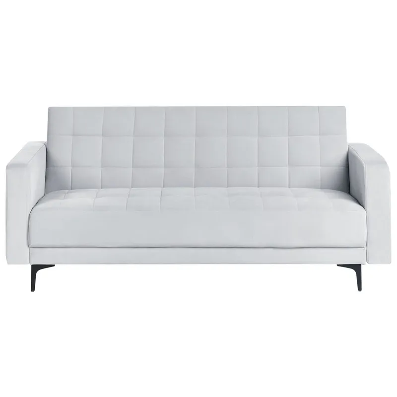3-sits Bäddsoffa Aberdeen - Grå, svart/Sammet — Grå, svart/Sammet
