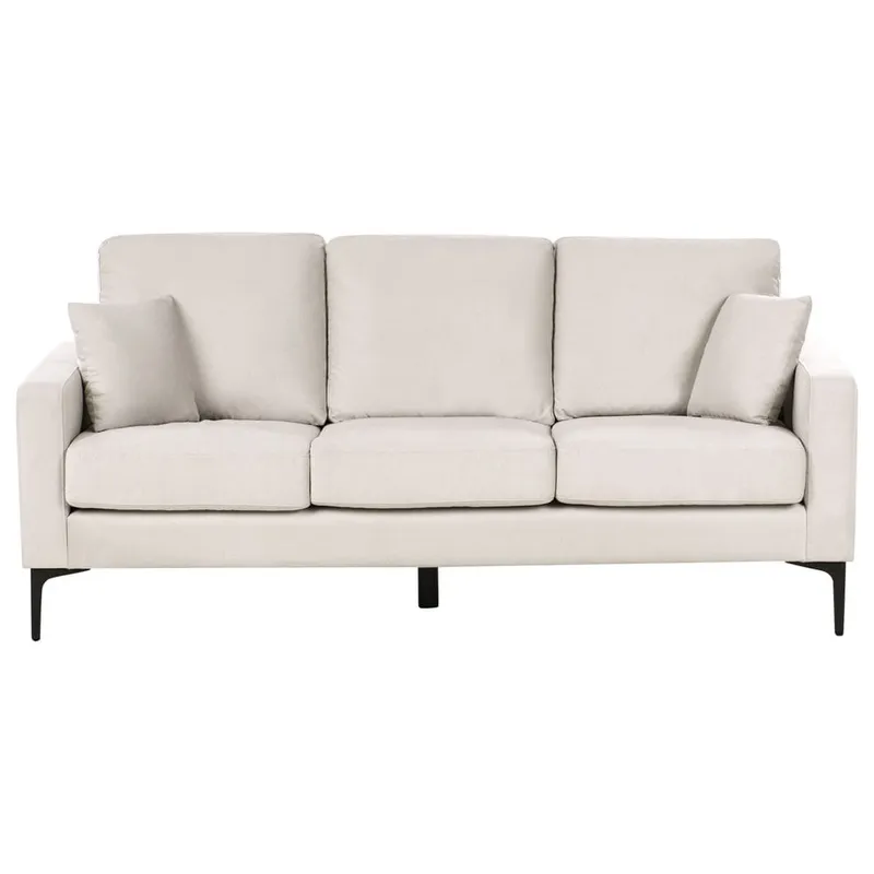 3-sits soffa Gavle - Beige, svart/Polyester — Beige, svart/Polyester