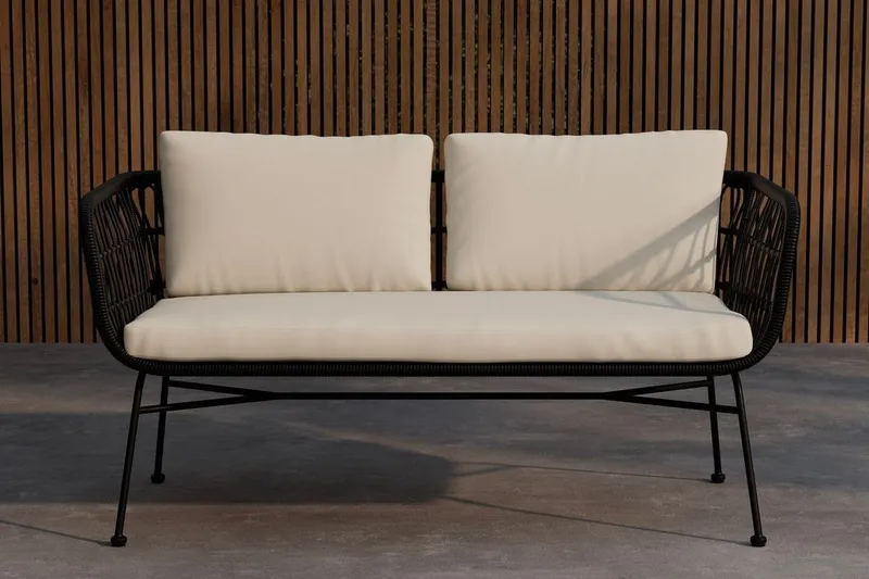 3-sits soffa Isola Utomhus - Svart — Venture Home