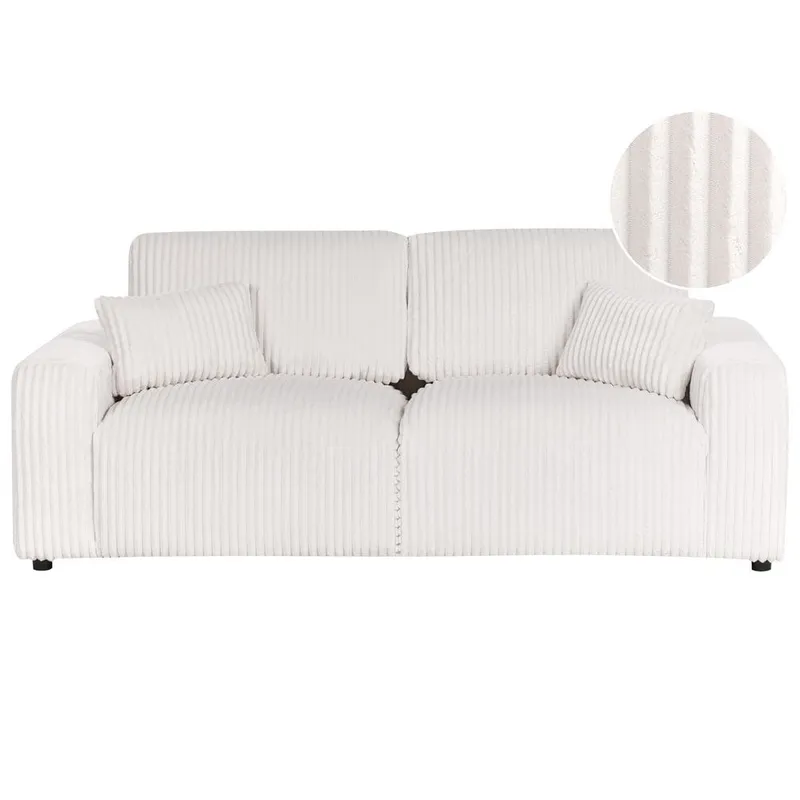 3-sits soffa Sandora - Vit, Svart — Vit, Svart