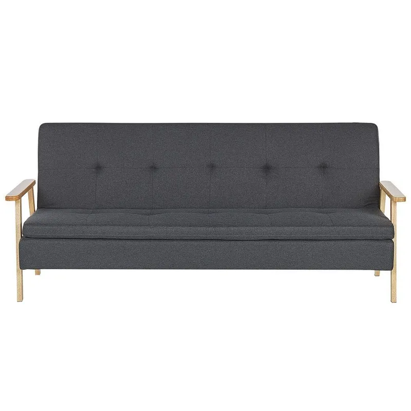 3-sits soffa Tjorn - Mörkgrå, ljust trä — Mörkgrå, ljust trä