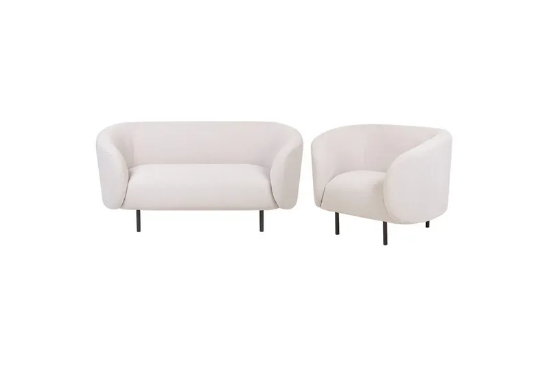 3-sits Soffgrupp Loen Beige/svart - Beige/svart — Beige/svart