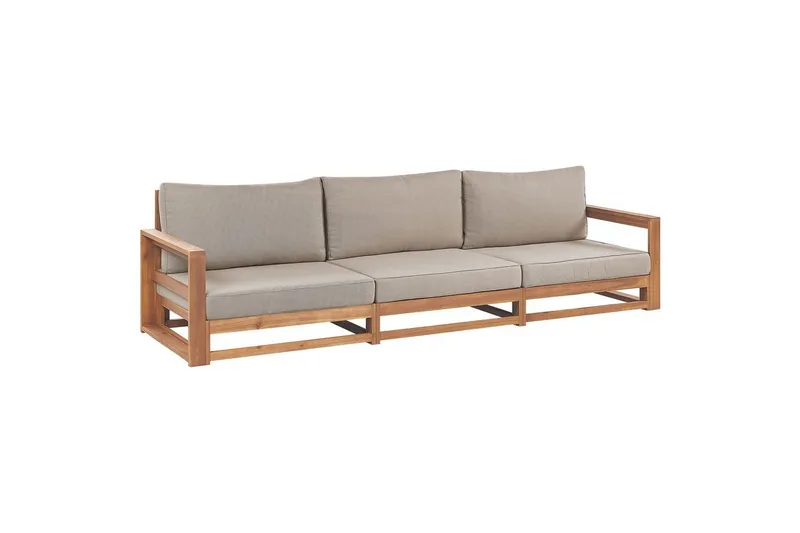 3-sitssoffa Timor Ljus trä/grått/beige, Ja - Ljus trä/grått/beige, Ja — Ljus trä/grått/beige, Ja