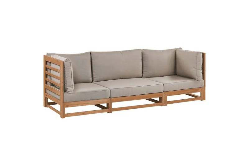 3-sitssoffa Trani Ljus trä/grått/beige, Ja - Ljus trä/grått/beige, Ja — Ljus trä/grått/beige, Ja