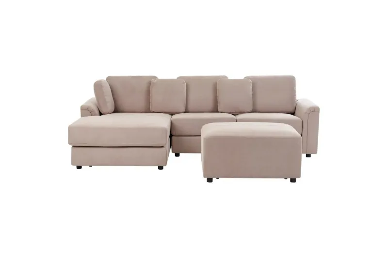 4-sitssoffa Kohlo Taupe/svart, Högervänd - Taupe/svart, Högervänd — Taupe/svart, Högervänd