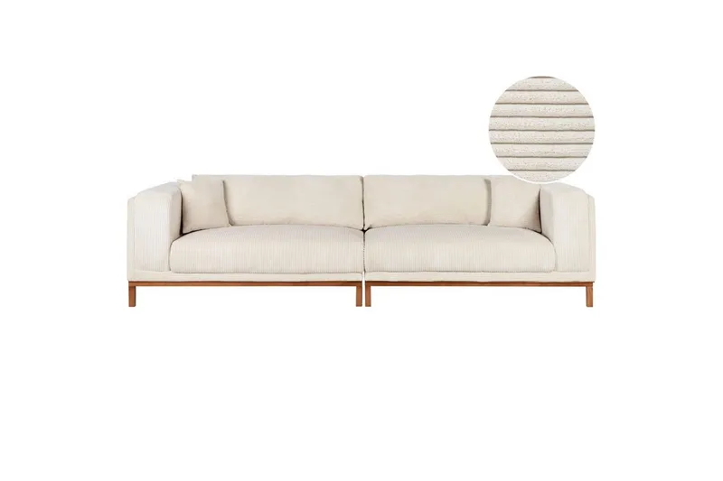 4-sitssoffa Veng Beige, ljust trä - Beige, ljust trä — Beige, ljust trä
