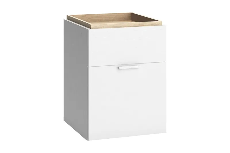 4You Sängbord 41 cm med Förvaring Vit/Natur - VOX — VOX