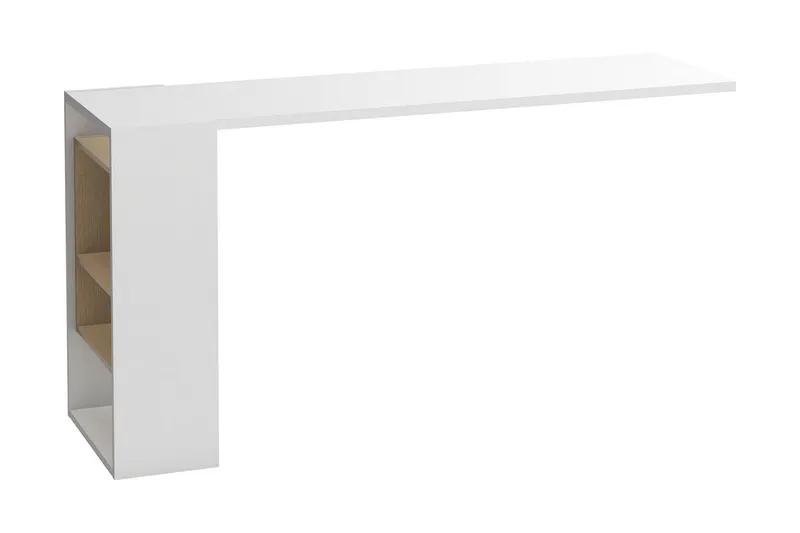 4You Skrivbordsskiva 142 cm med Förvaring Hylla Vit/Natur - VOX — VOX