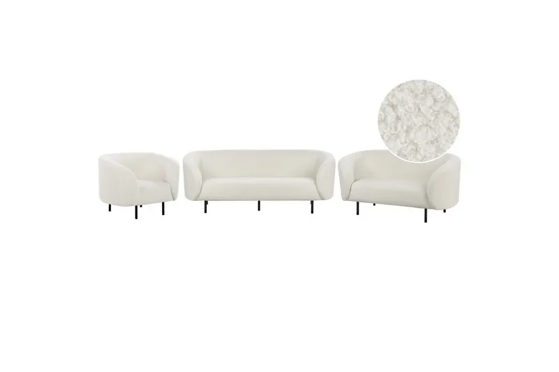 6-sits Soffgrupp Loen Vit/Svart - Vit/Svart — Vit/Svart