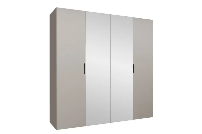 Abano Garderob m. Spegel 52x202 cm - Brun/Beige — Brun/Beige