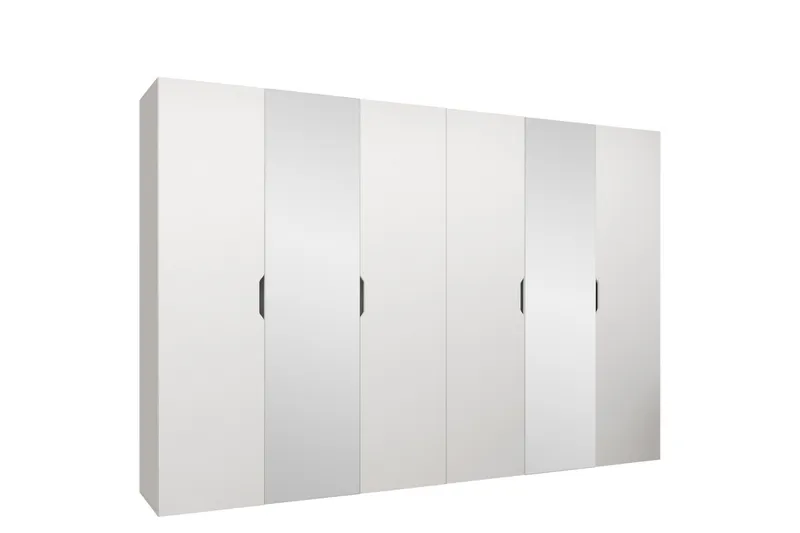 Abano Garderob m. Spegel 52x202 cm - Vit (Art.nr 3100618) — Vit