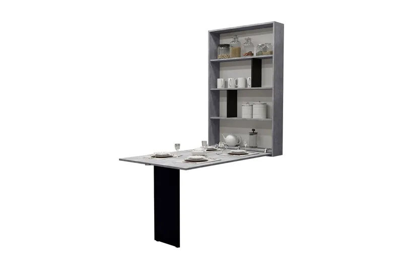 Abi Matbord 203 cm Sten - Svart/Grå — Svart/Grå