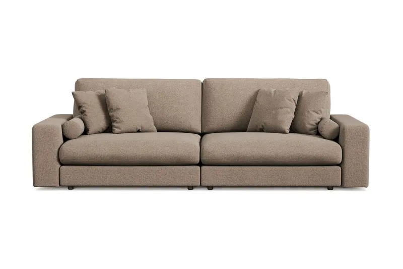Adelsö by Gynning 4-sits Djup Soffa i Tyg - Brun — Andrarum