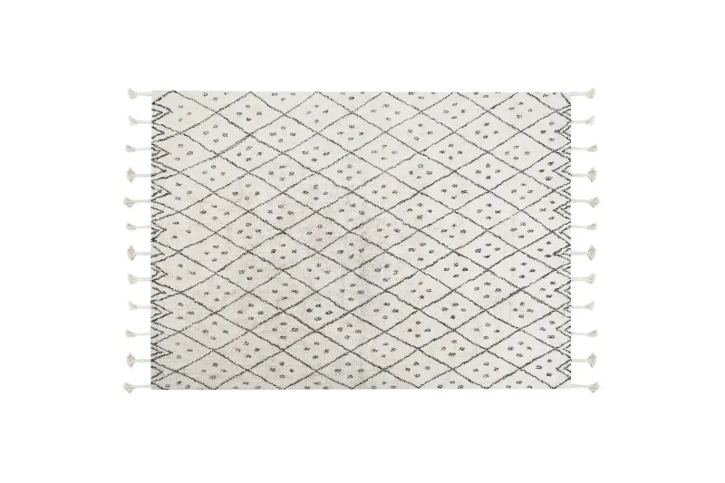 Agadir Bomullsmatta 140x200 cm - Svart/Vit — Svart/Vit