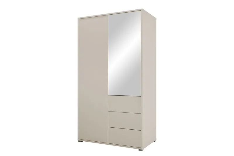 Agawal Garderob med Spegel 100x178 cm - Beige — Beige