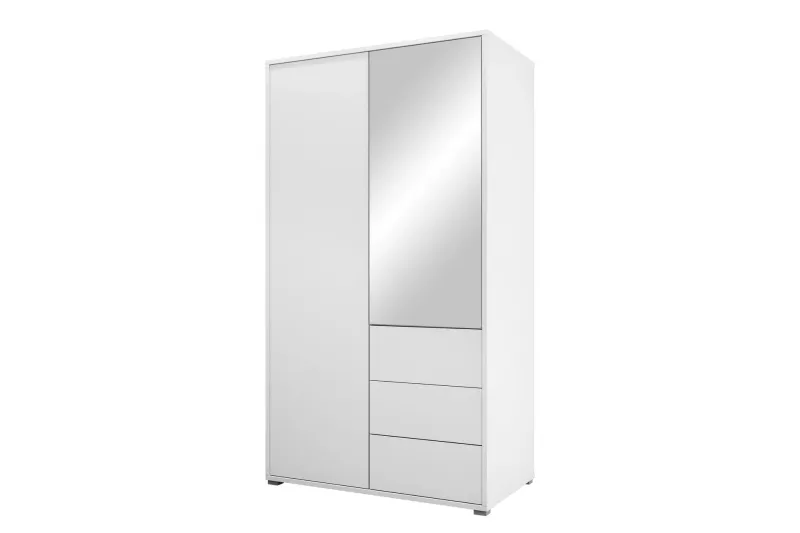 Agawal Garderob med Spegel 100x178 cm - Vit — Vit