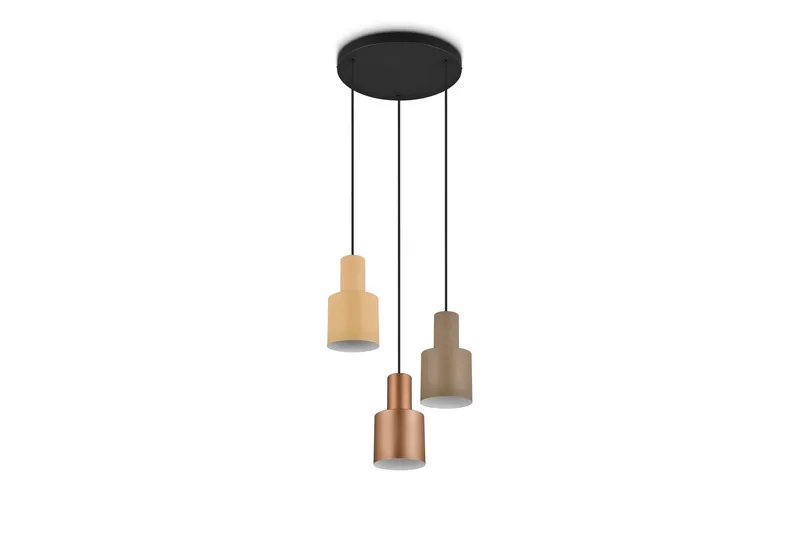 Agudo Taklampa 3L E27 flerfärgad - Flerfärgad — Trio Lighting