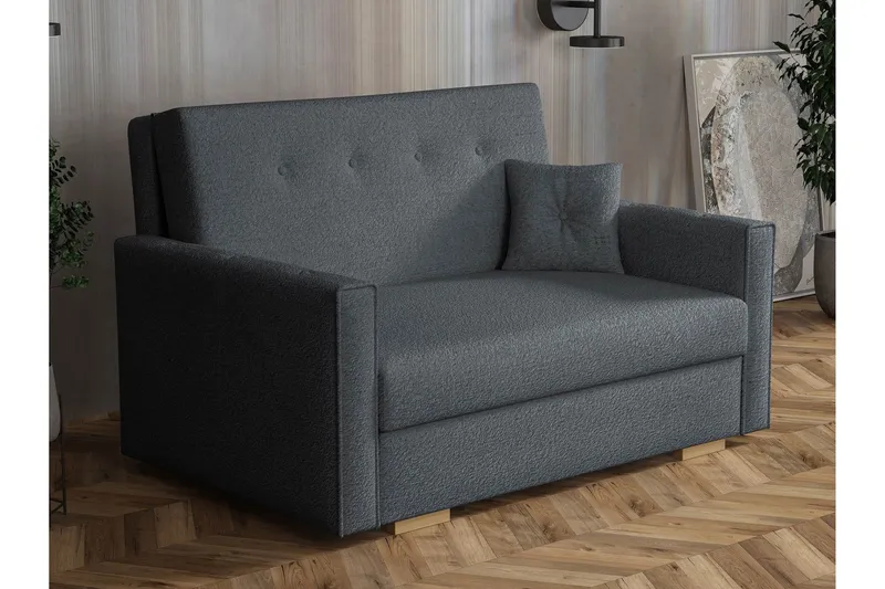 Ajiz Bäddsoffa 2-sits i Bouclé - Grå (Art.nr 3079840) — Grå