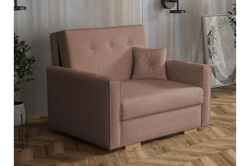 Ajiz Bäddsoffa 2-sits i Bouclé - Rosa (Art.nr 3079872) — Rosa