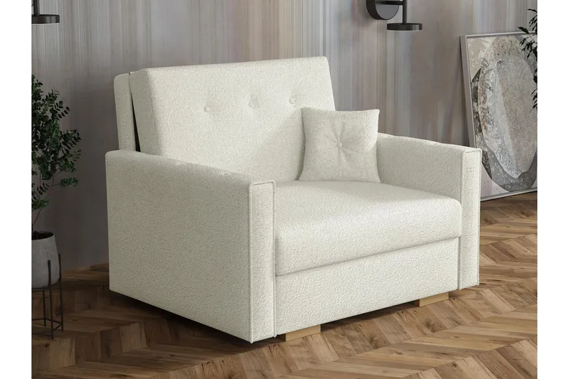 Ajiz Bäddsoffa 2-sits i Bouclé - Vit (Art.nr 3079750) — Vit