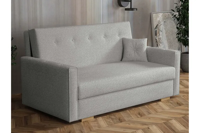 Ajiz Bäddsoffa 3-sits i Bouclé - Grå (Art.nr 3079769) — Grå