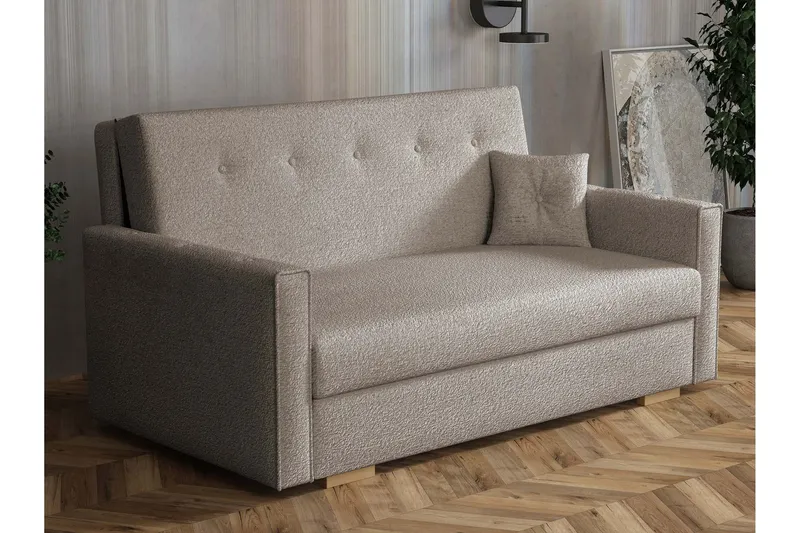 Ajiz Bäddsoffa 3-sits i Bouclé - Grå (Art.nr 3079777) — Grå