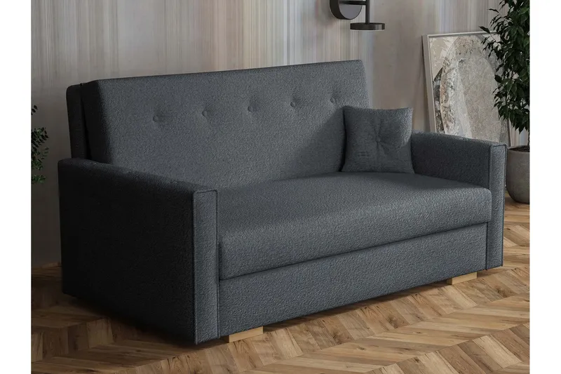 Ajiz Bäddsoffa 3-sits i Bouclé - Grå (Art.nr 3079803) — Grå