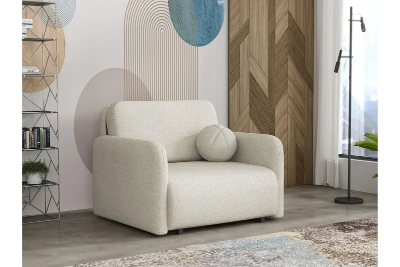 Ajmeri Bäddsoffa 2-sits i Bouclé - Beige (Art.nr 3079724) — Beige