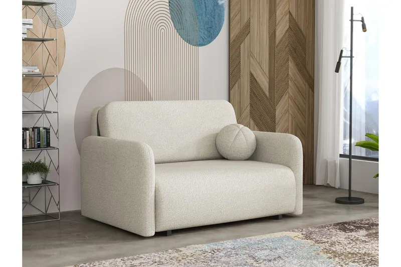 Ajmeri Bäddsoffa 2-sits i Bouclé - Beige (Art.nr 3079845) — Beige