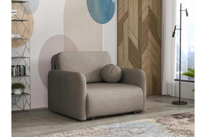Ajmeri Bäddsoffa 2-sits i Bouclé - Grå (Art.nr 3079805) — Grå