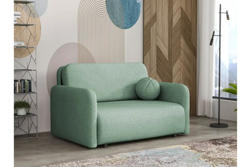Ajmeri Bäddsoffa 2-sits i Bouclé - Grön (Art.nr 3079852) — Grön