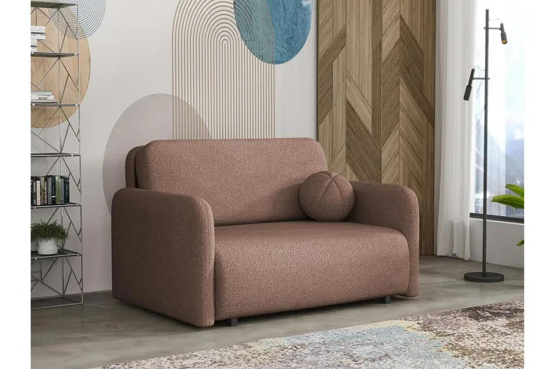 Ajmeri Bäddsoffa 2-sits i Bouclé - Rosa (Art.nr 3079871) — Rosa