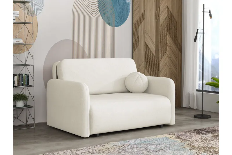 Ajmeri Bäddsoffa 2-sits i Plysch - Beige (Art.nr 3079687) — Beige