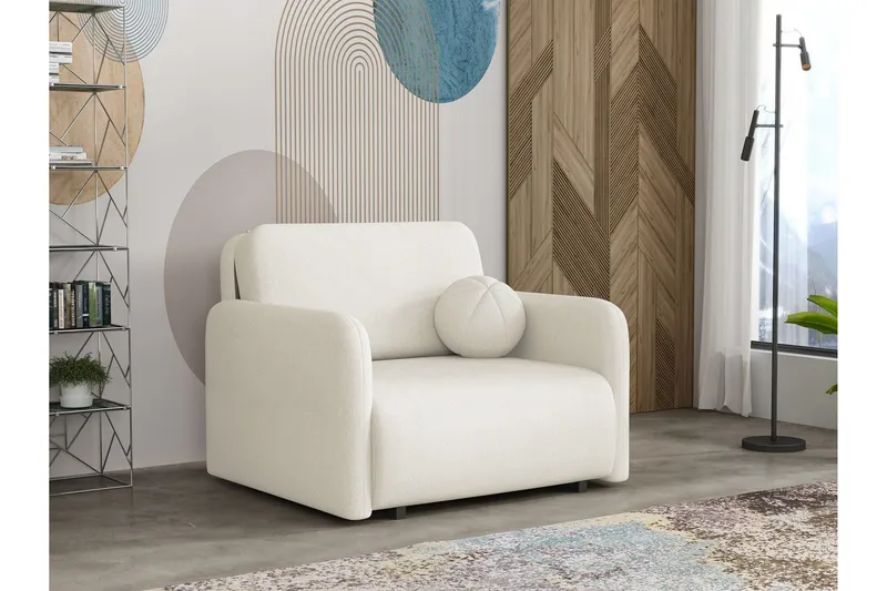 Ajmeri Bäddsoffa 2-sits i Plysch - Beige (Art.nr 3079793) — Beige