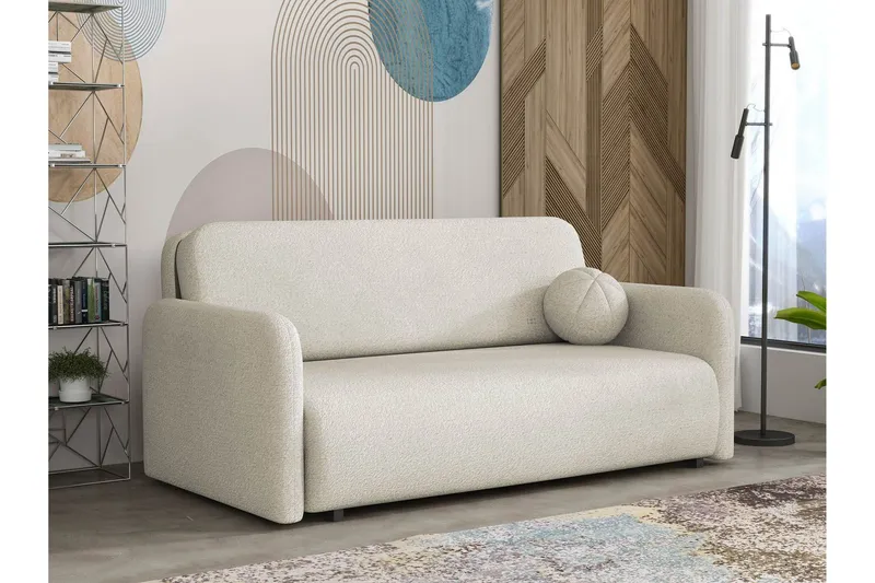 Ajmeri Bäddsoffa 3-sits i Bouclé - Beige (Art.nr 3079751) — Beige