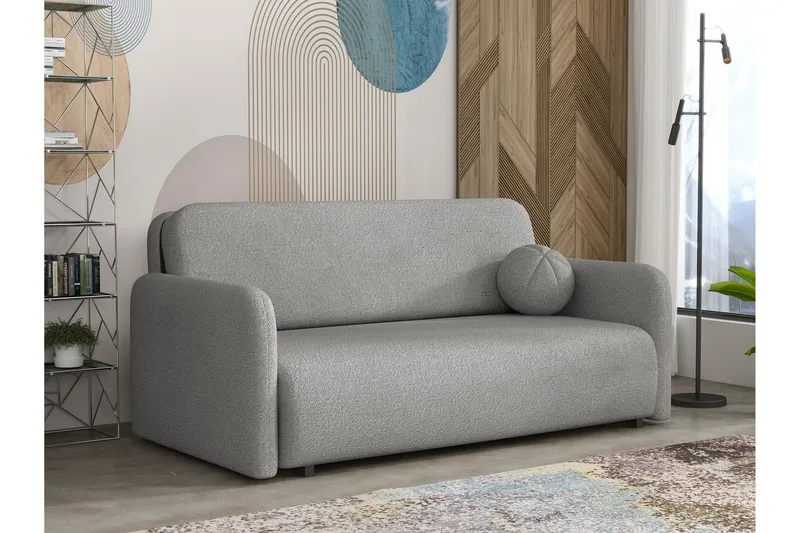Ajmeri Bäddsoffa 3-sits i Bouclé - Grå (Art.nr 3079761) — Grå