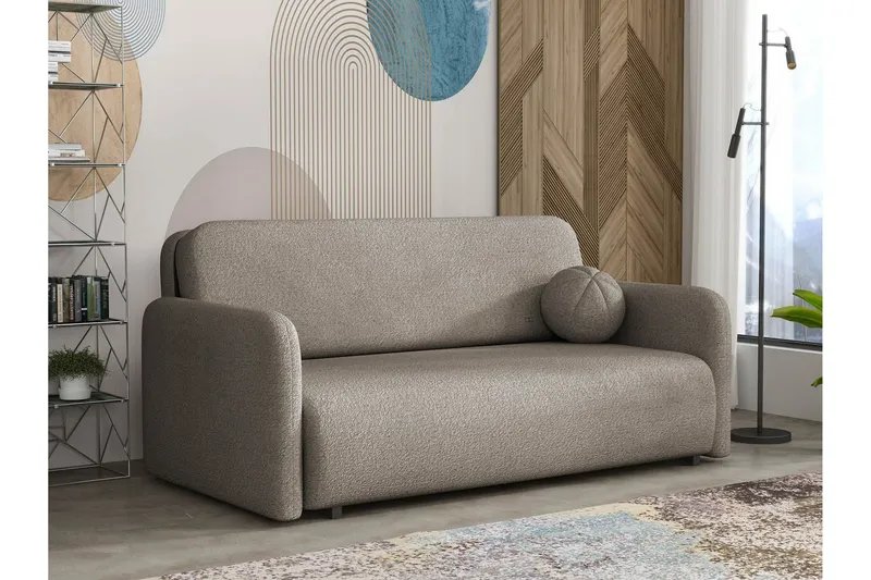 Ajmeri Bäddsoffa 3-sits i Bouclé - Grå (Art.nr 3079664) — Grå