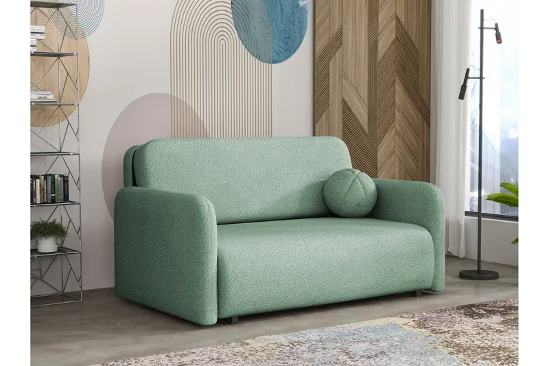 Ajmeri Bäddsoffa 3-sits i Bouclé - Grön (Art.nr 3079756) — Grön