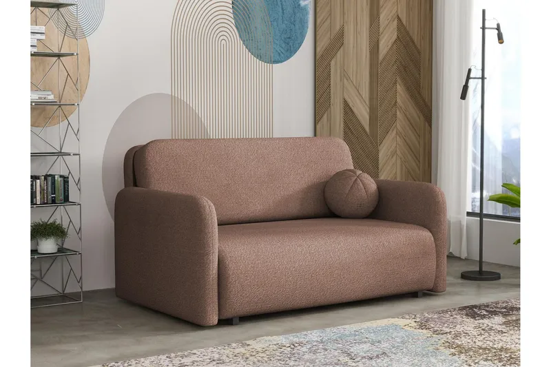 Ajmeri Bäddsoffa 3-sits i Bouclé - Rosa (Art.nr 3079801) — Rosa