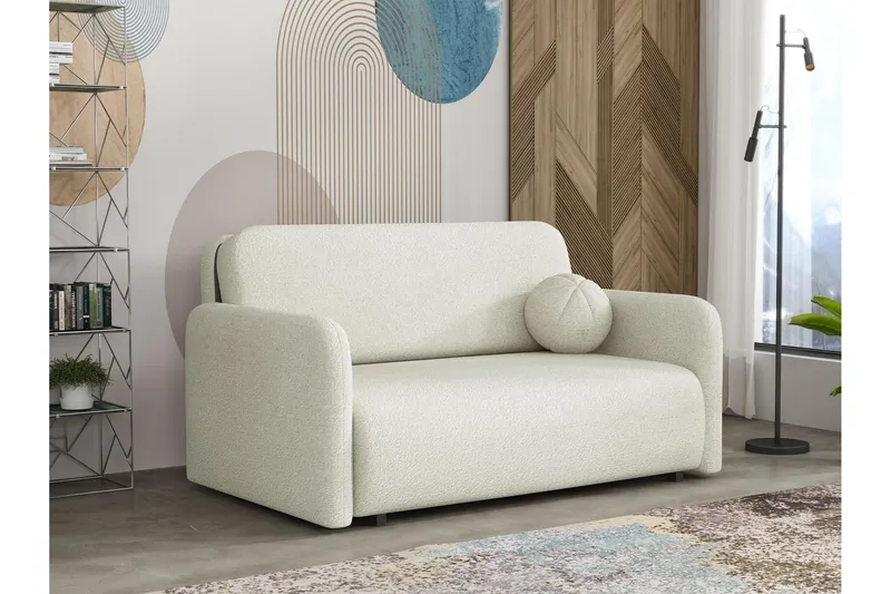 Ajmeri Bäddsoffa 3-sits i Bouclé - Vit (Art.nr 3079675) — Vit