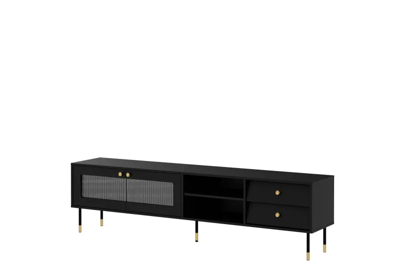 Akilesh Tv-bänk 200 cm - Svart — Svart