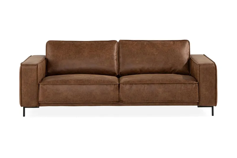 Akron 2,5-sits Soffa Bondedläder - Brun — Manor House