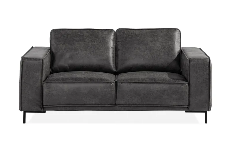 Akron 2-sits Soffa Bondedläder - Mörkgrå — Manor House