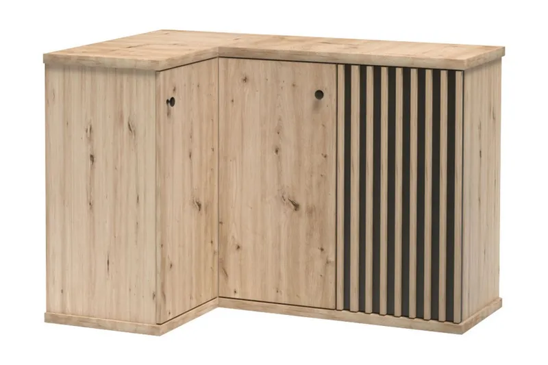 Aldbrough Hörnbyrå 123x86x82 cm - Natur/Svart — Natur/Svart