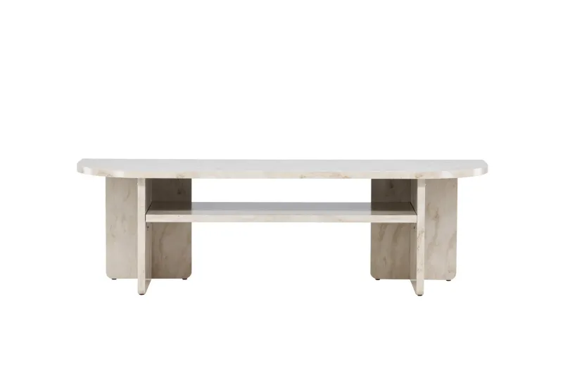 Ålesund Travertin Tv-bänk 140x40 cm - Beige — Venture Home