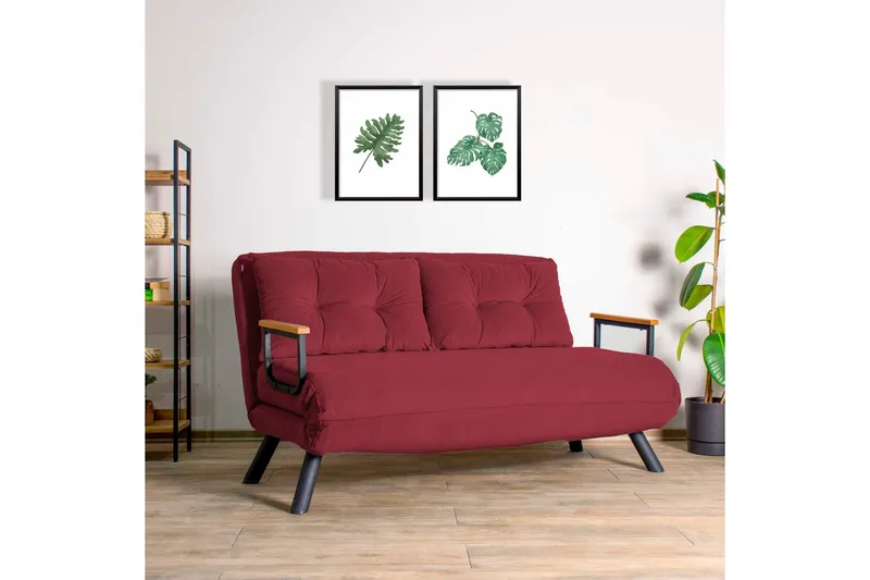 Alfredton Bäddsoffa 2-sits 175x133 cm - Röd — Röd
